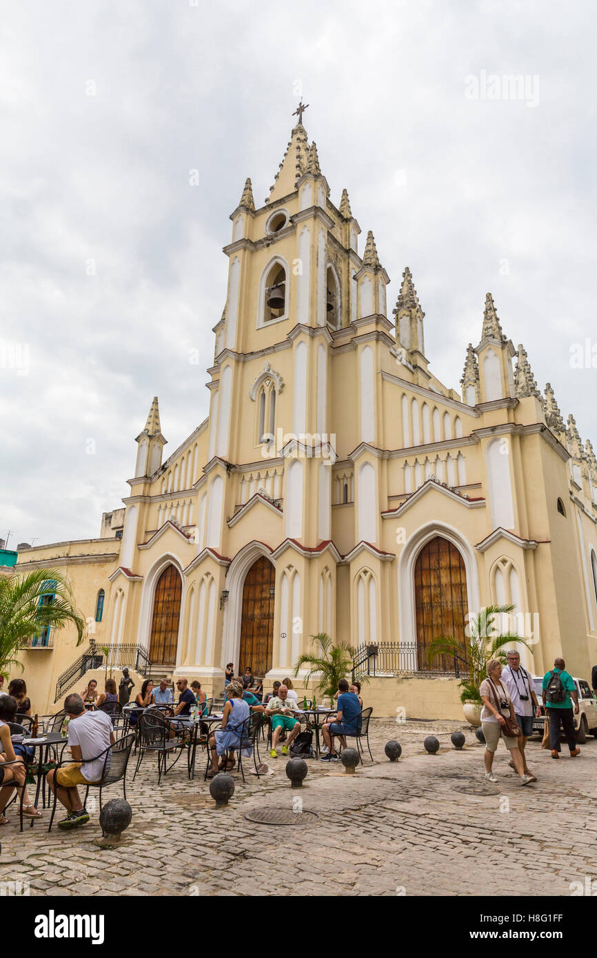 Kirche Iglesia del Santo Angel Custodio Havanna, Habana Vieja, Kuba, die großen Antillen, Karibik, Mittelamerika, Amerika Stockfoto