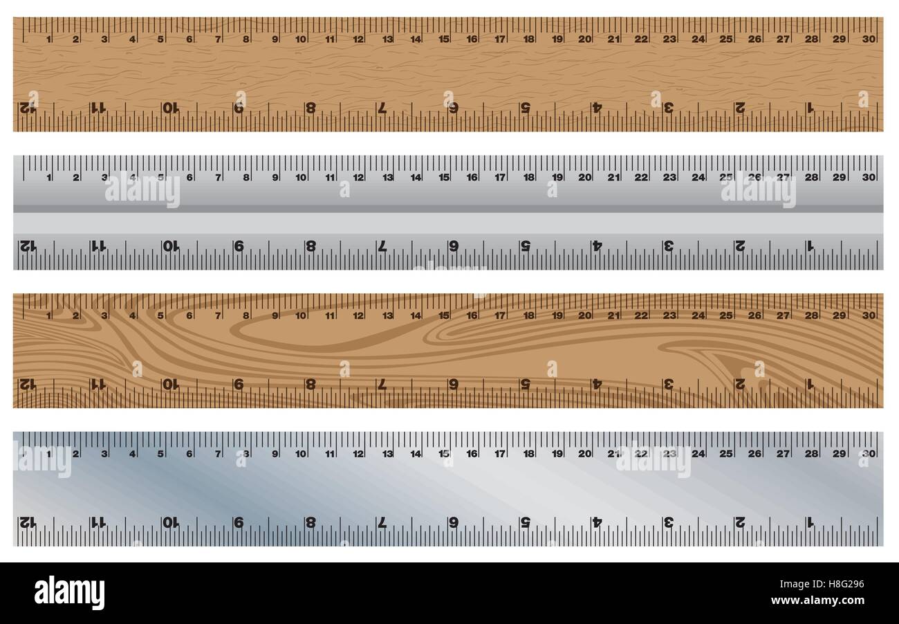 Ausbildung, Ausrüstung, Illustration, Zoll, Zentimeter, Instrument, isoliert, Länge, Linie, Maßnahme, Millimeter, Objekt, Büro Stock Vektor