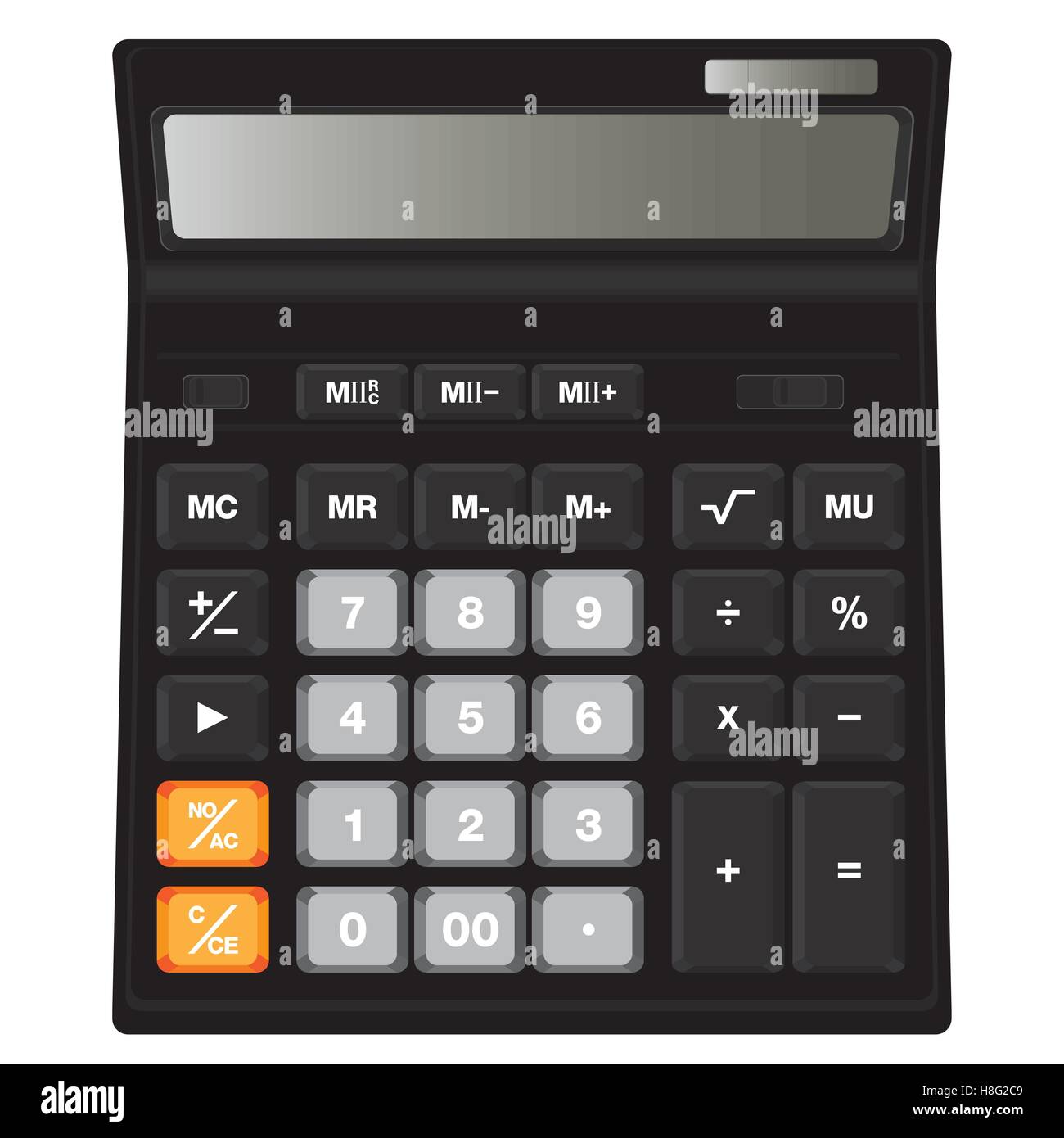 Taschenrechner, Symbol, Tastatur, Vektor, isoliert, Business, Illustration, Taste, Buchhaltung, anzuzeigen, zu balancieren, berechnen Stock Vektor