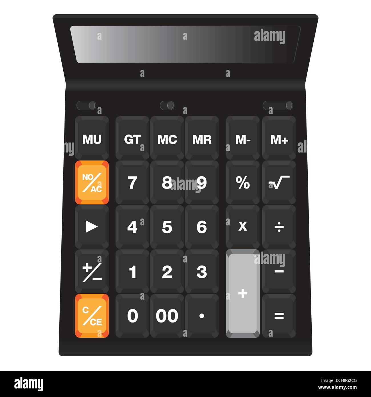 Taschenrechner, Symbol, Tastatur, Vektor, isoliert, Business, Illustration, Taste, Buchhaltung, anzuzeigen, zu balancieren, berechnen Stock Vektor