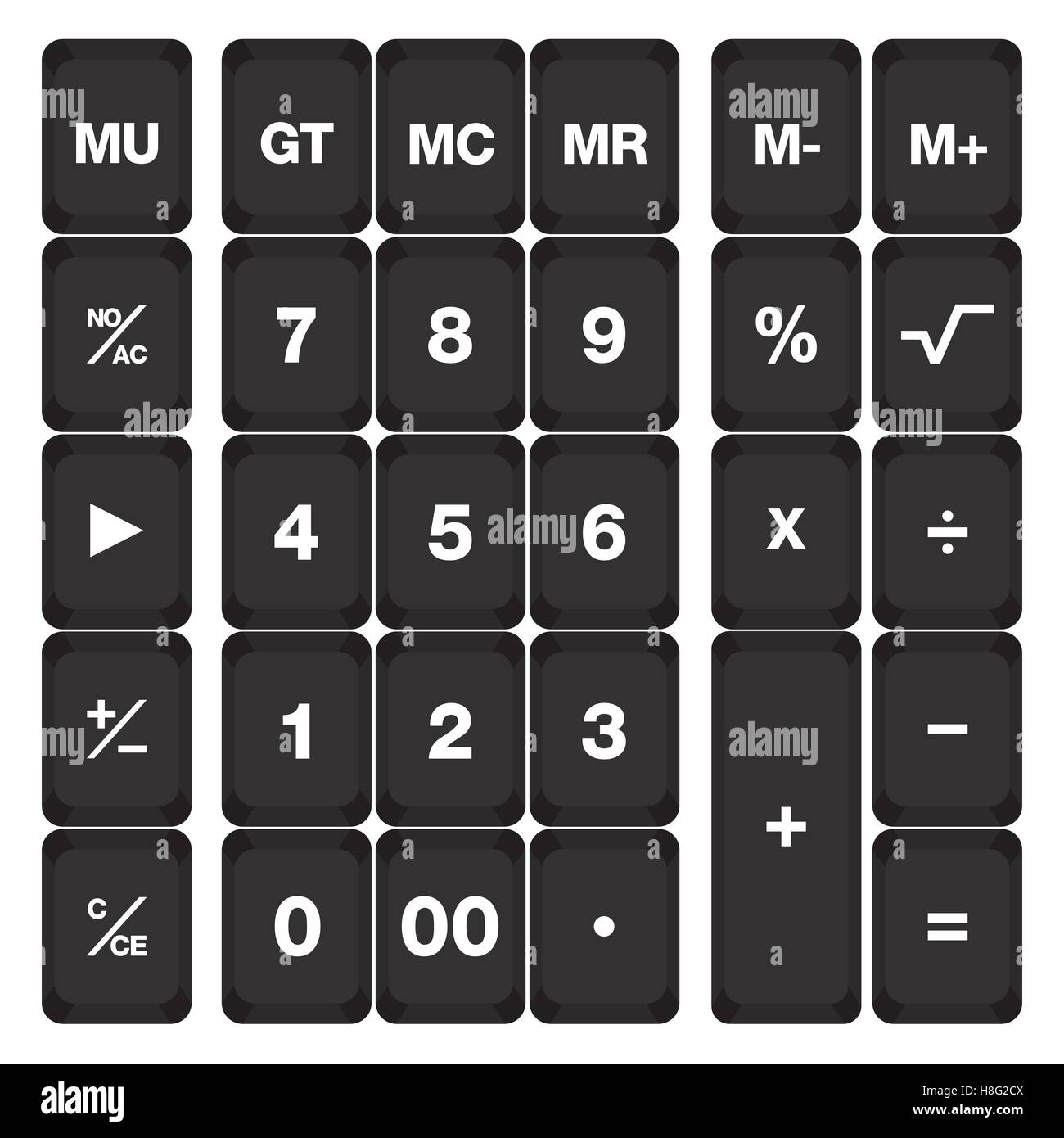 Taschenrechner, Symbol, Tastatur, Vektor, isoliert, Business, Illustration, Taste, Buchhaltung, anzuzeigen, zu balancieren, berechnen Stock Vektor