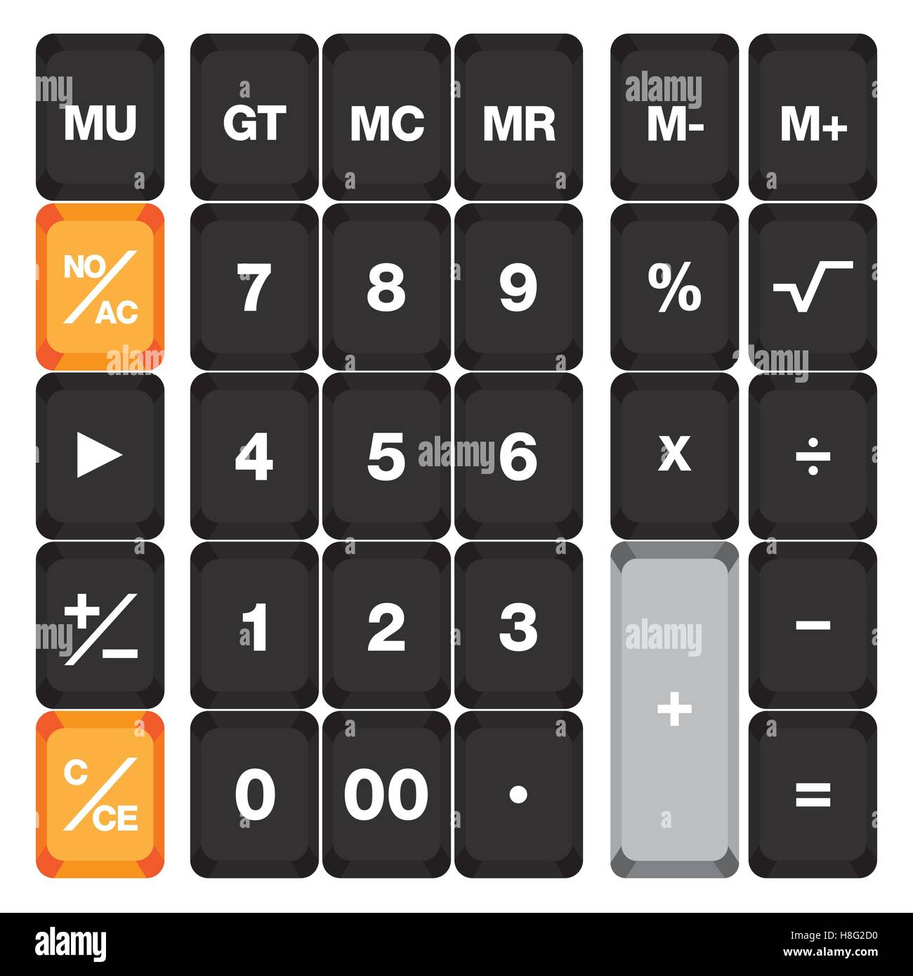 Taschenrechner, Symbol, Tastatur, Vektor, isoliert, Business, Illustration, Taste, Buchhaltung, anzuzeigen, zu balancieren, berechnen Stock Vektor