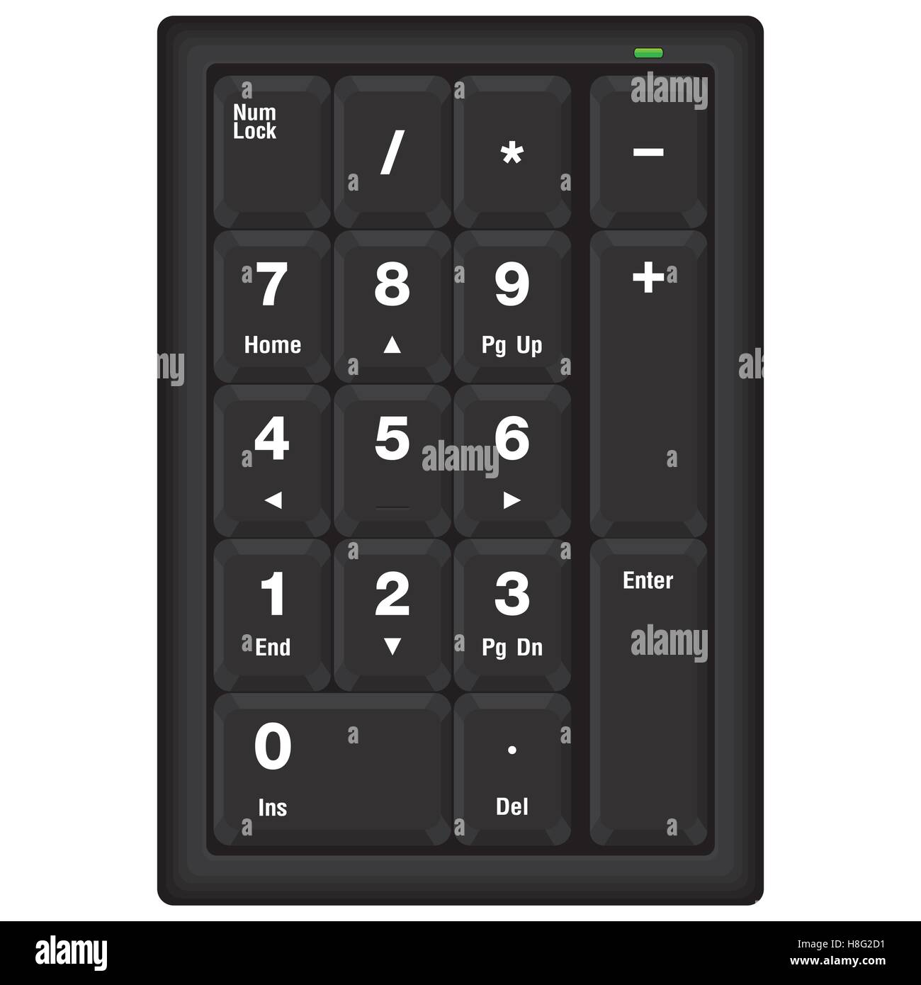 Tastatur, Computer, weiß, numerisch, Taste, Tastatur, Pad, Taste, Anzahl, Illustration, eingeben, isoliert, Typ, Hintergrund, Ausrüstung Stock Vektor