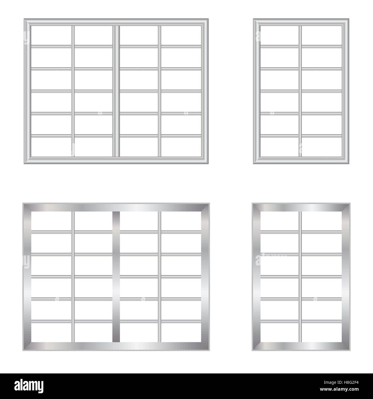 Tür, Stahl, Edelstahl, Vektor, Boden, weiß, isoliert, Metall, Hintergrund, Büro, Illustration, Modern, Architektur, Silber Stock Vektor