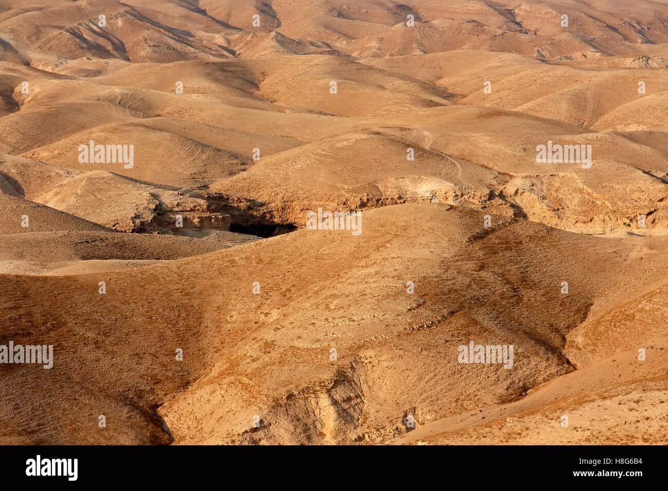 Berglandschaft Judäische Wüste in der Nähe von Jericho, Israel Stockfoto