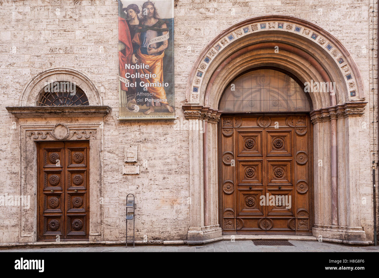 Collegio del Cambio in Perugia, Italien. Stockfoto