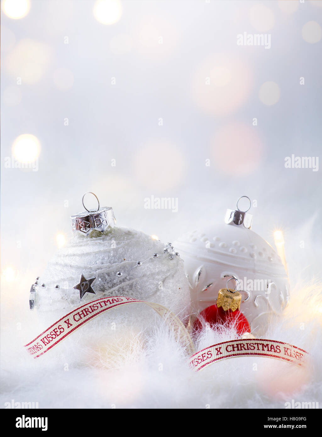 Kunst Weihnachten Urlaub Partei Hintergrund mit Urlaub Dekoration und Weihnachtsbaum Licht Stockfoto