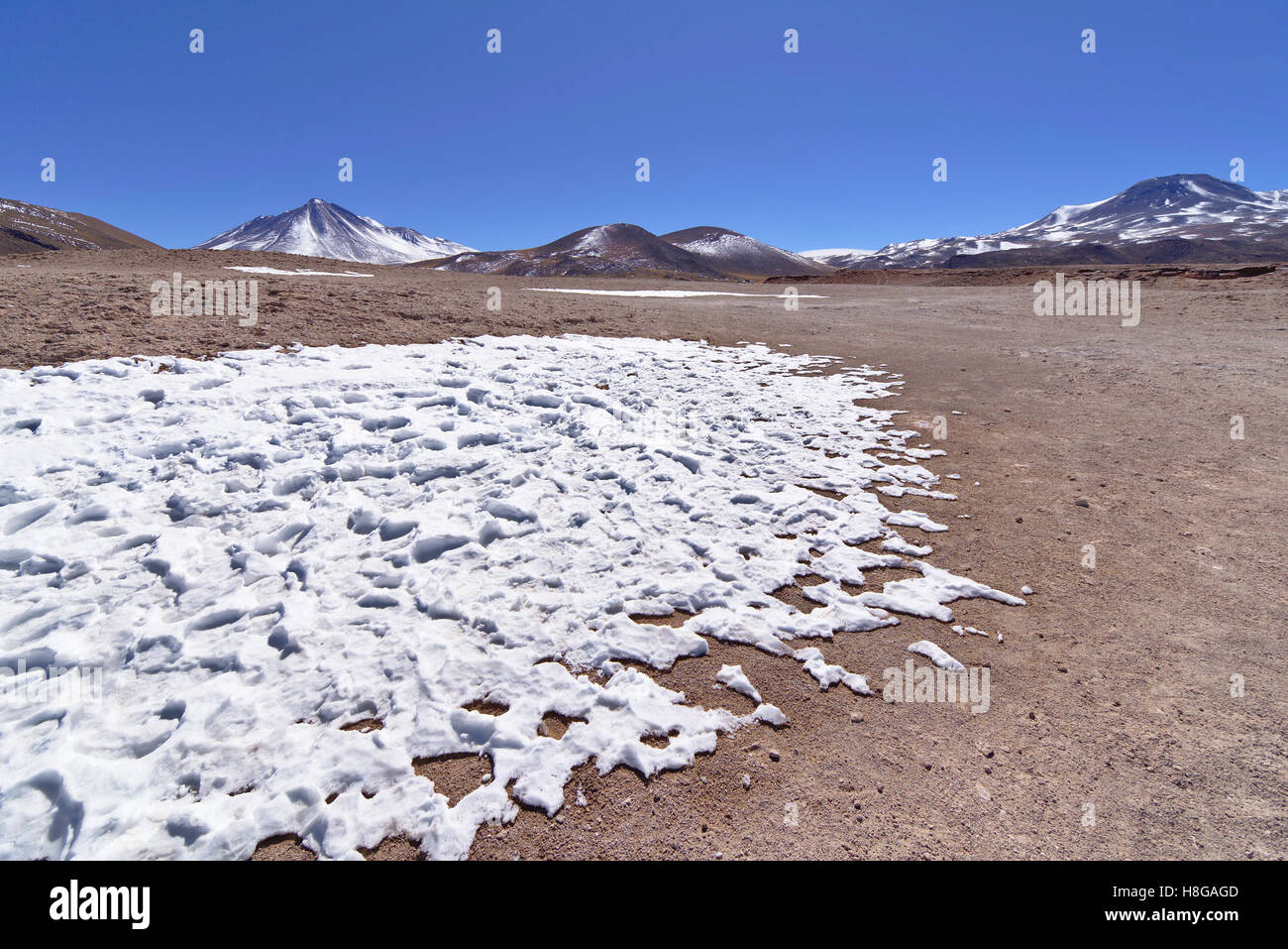 Schnee in der Wüste Stockfoto