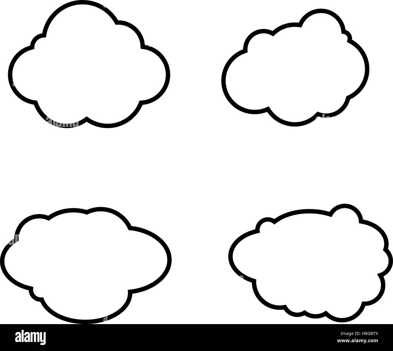 Satz von Wolken. Vector Illustration Eps 10 Stock Vektor