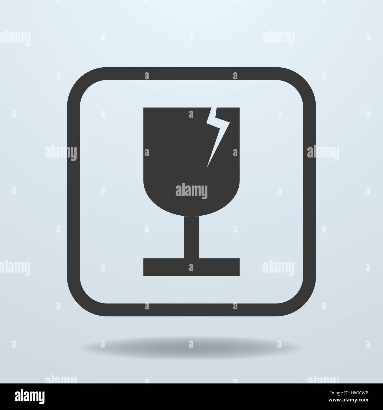 Ikone der Fragile Symbol, Zeichen. Vektor-Illustration Stock ...