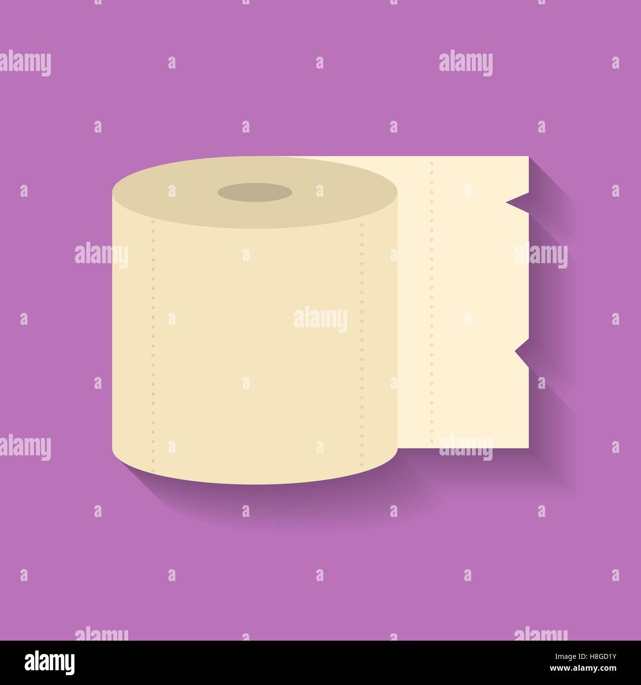 Symbol von WC-Papier. Flachen Stil. Vektor-illustration Stock Vektor