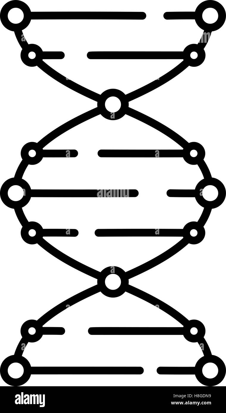 DNA-Symbol. Logo-Schablone DNA. DNA-Symbol Zeichen Stock Vektor