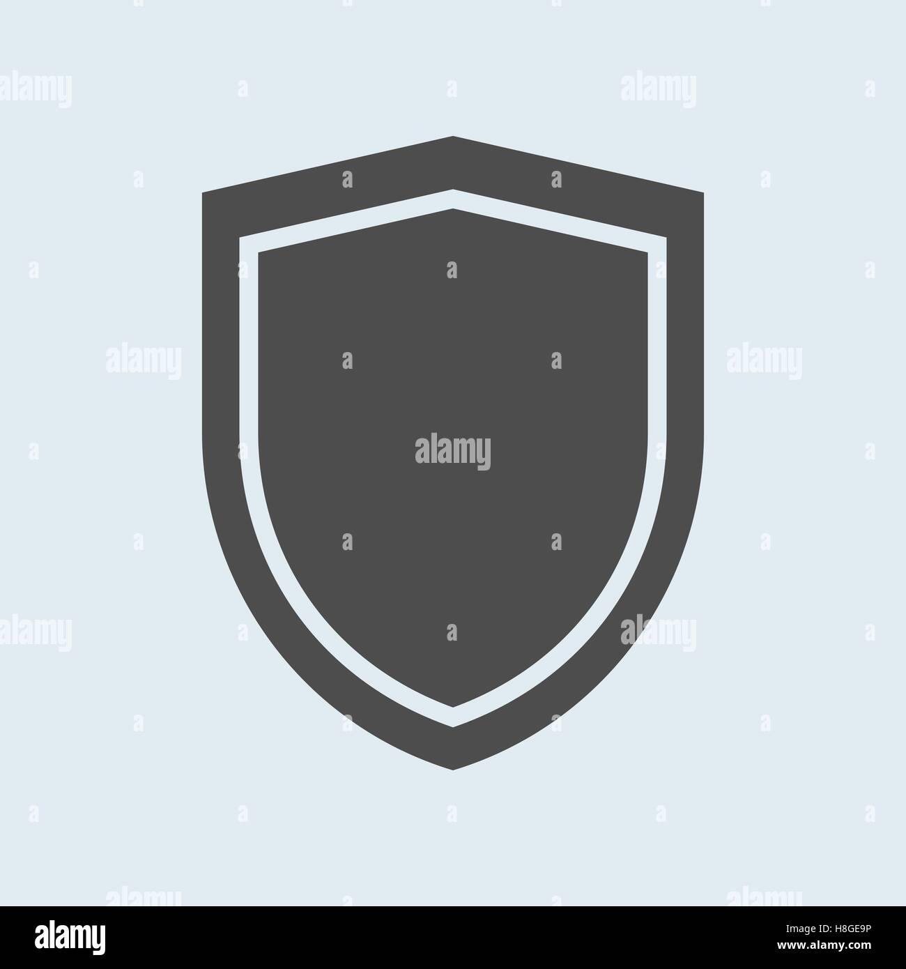 Symbol des Schildes. Verteidigung, Schutz oder Sicherheit Symbol, Vektor-Zeichen Stock Vektor