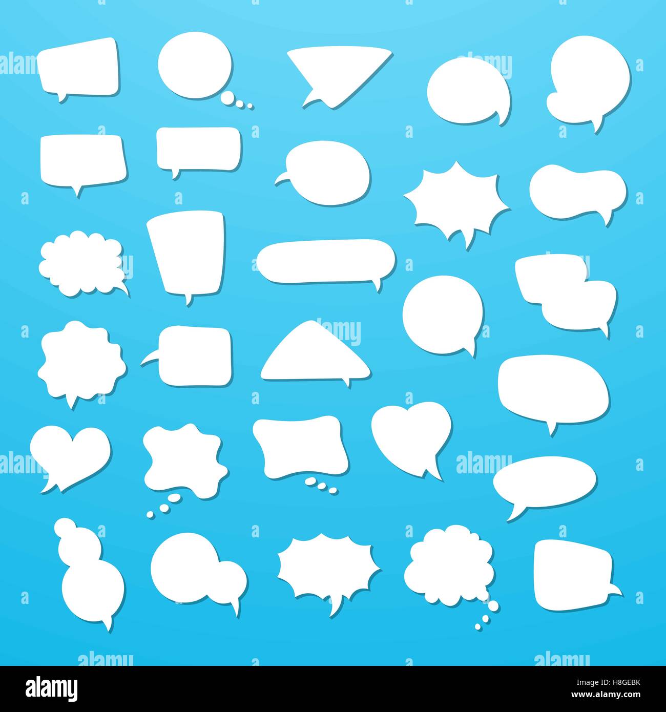 Icon Set von leere Rede sprudelt, denke Wolken. Sammlung von Comics reden Ballon Symbole. Vektor-illustration Stock Vektor Icon Set von leere Rede sprudelt, denke Wolken. Sammlung von Comics reden Ballon Symbole. Vektor-illustration Stock Vektor