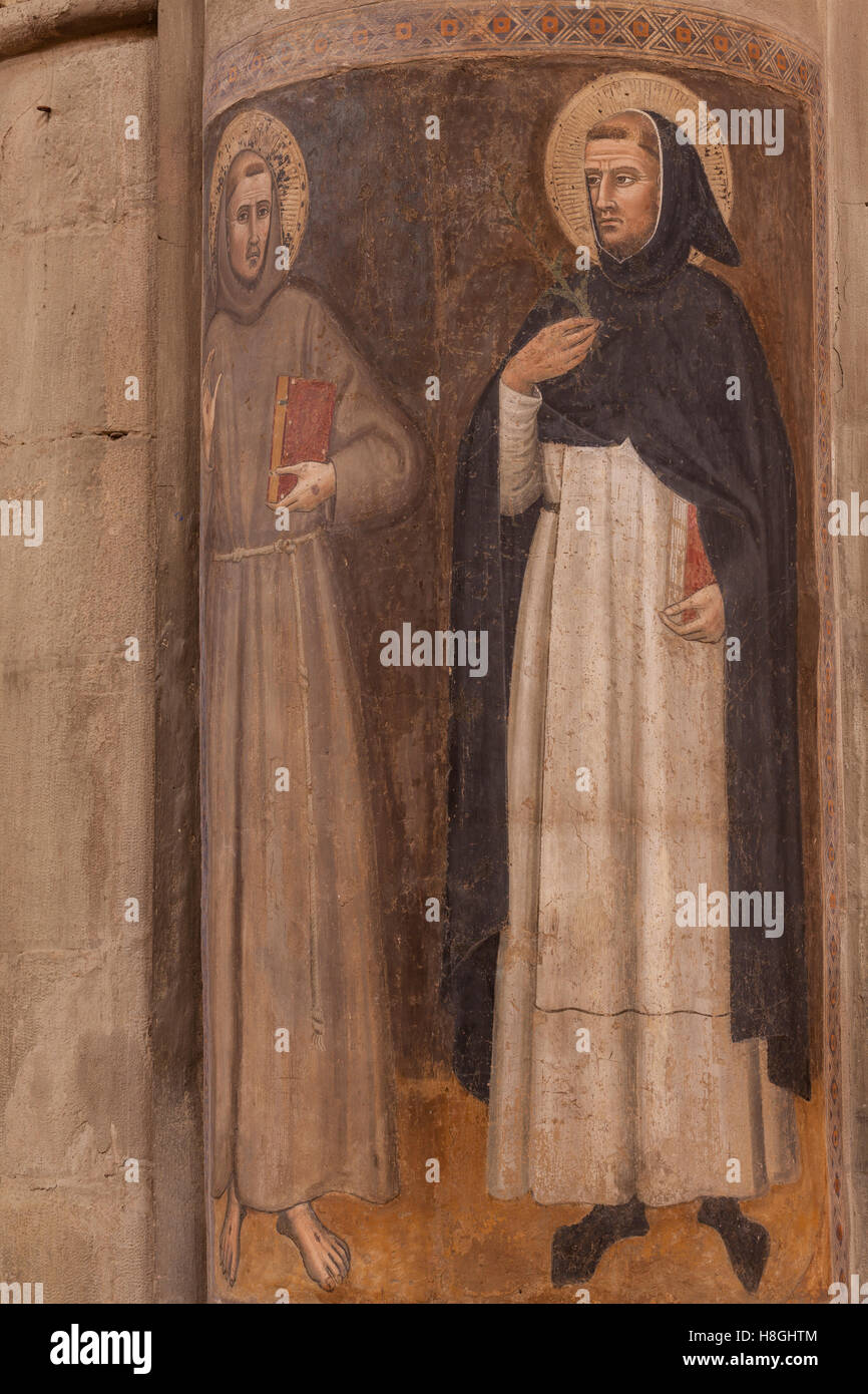 Fresko in Santa Maria della Pieve. Stockfoto
