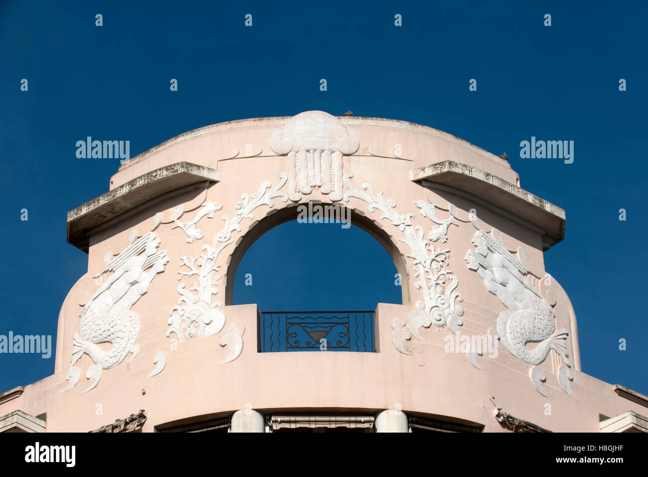 Frankreich, Cote d Azur, Departement Var, Saint Maxime, Architekturdetail Stockfoto