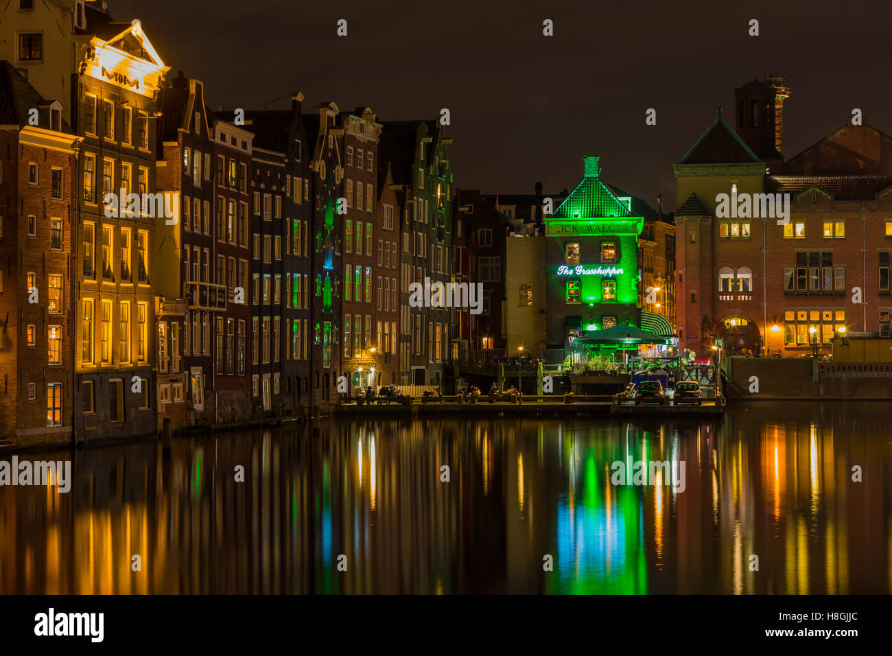 Die Heuschrecke, eine Bar Restaurant in der Innenstadt von Amsterdam Stockfoto