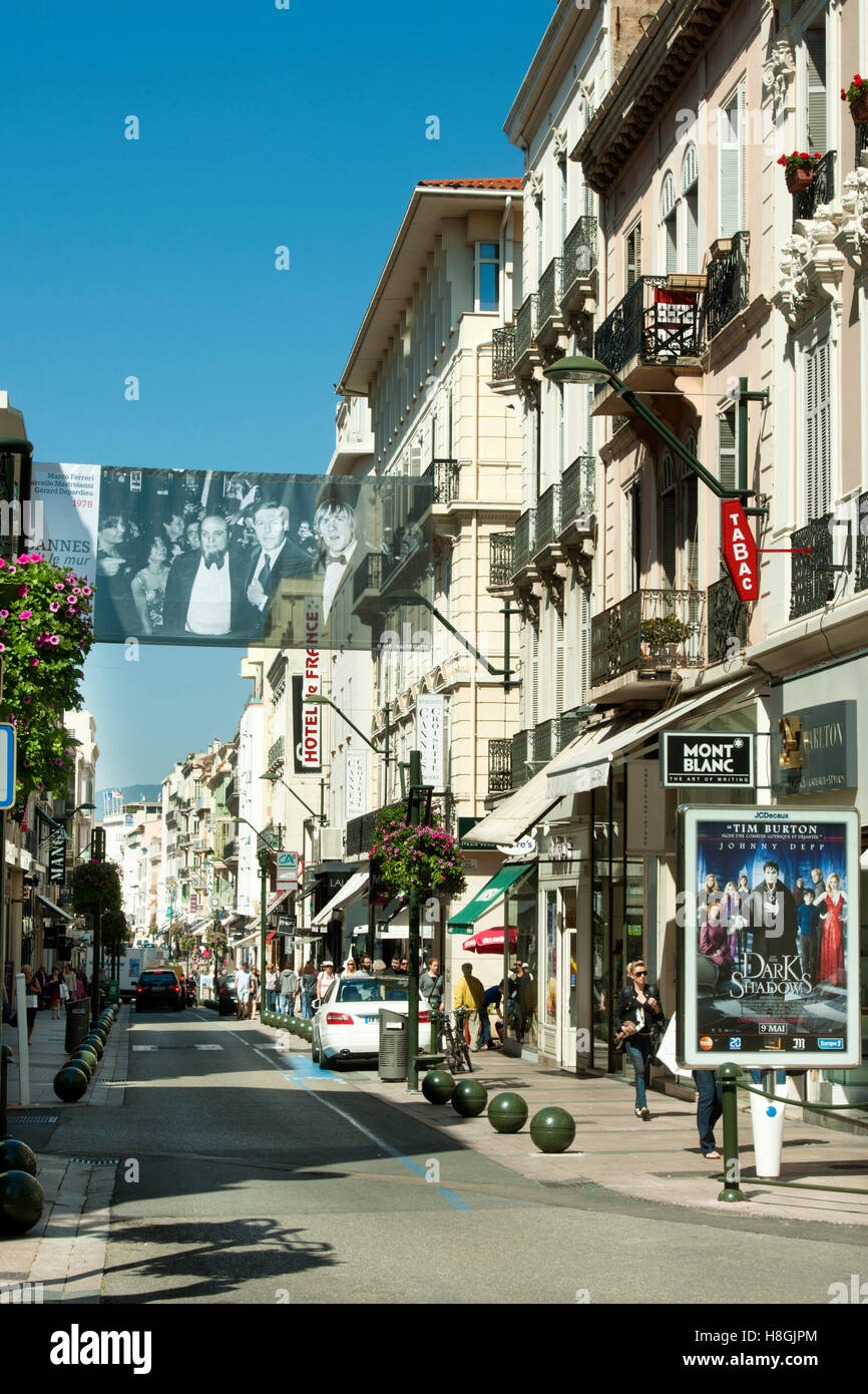 Frankreich, Cote d ' Azur, Cannes, Rue D´ Antibes, Elegante Einkaufsstrasse Stockfoto
