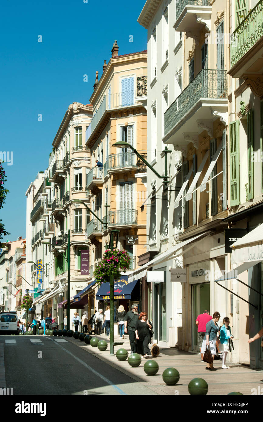Frankreich, Cote d ' Azur, Cannes, Rue D´ Antibes, Elegante Einkaufsstrasse Stockfoto