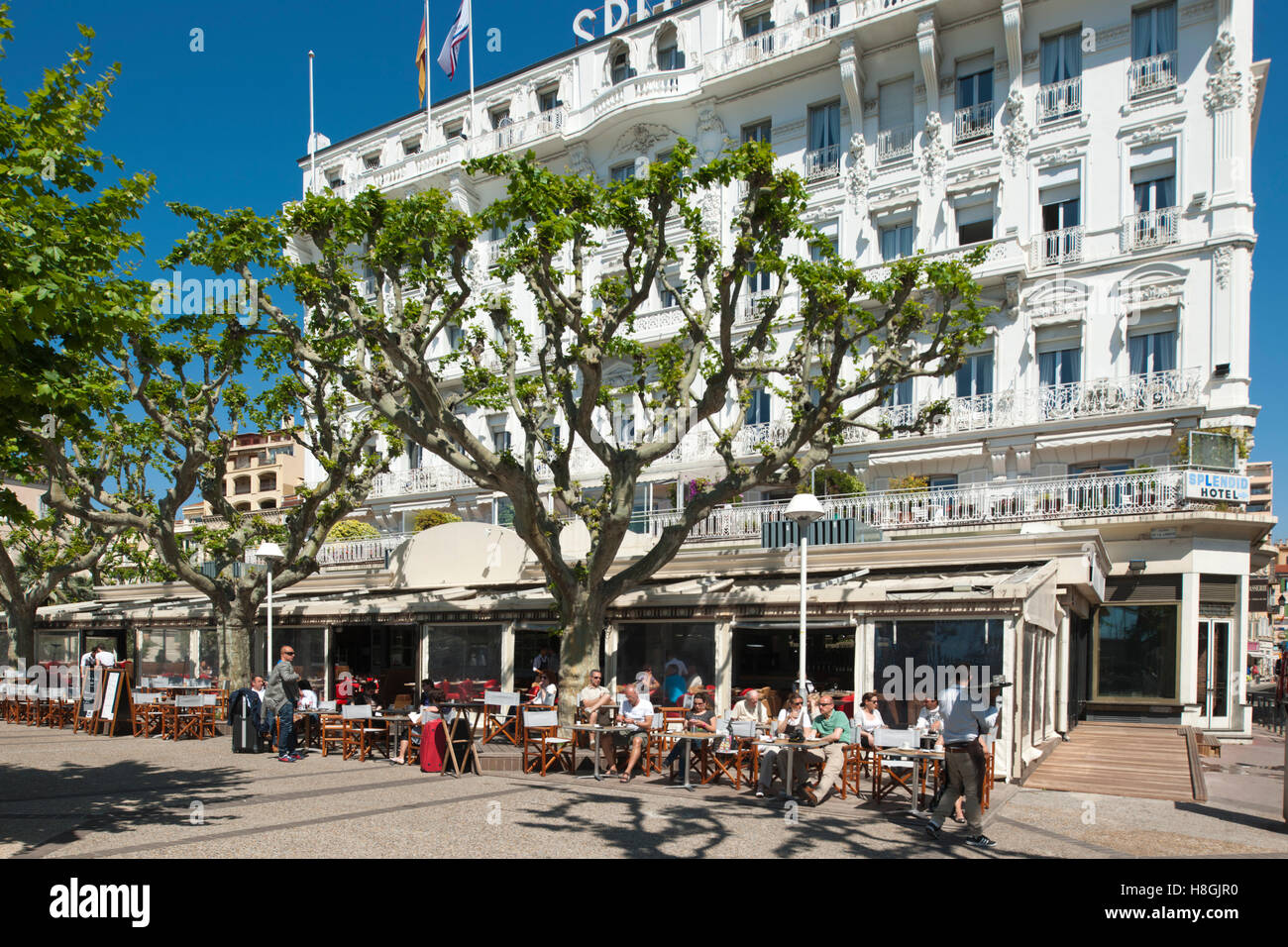 Frankreich, Cote d Azur, Cannes, Vor Dem Hotel Splendid der Rue Félix Faure Stockfoto