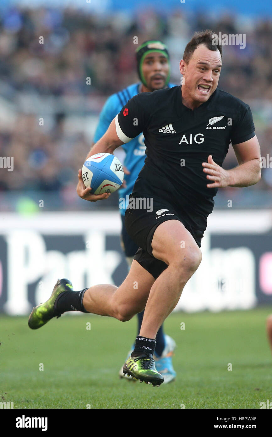 Stadio Olimpico, Rom, Italien. 12. November 2016. Testspiel Rugby 2016 Italien gegen Neuseeland. Israel-Dagg in Aktion während des Spiels. Bildnachweis: Marco Iacobucci/Alamy Live-Nachrichten Stockfoto