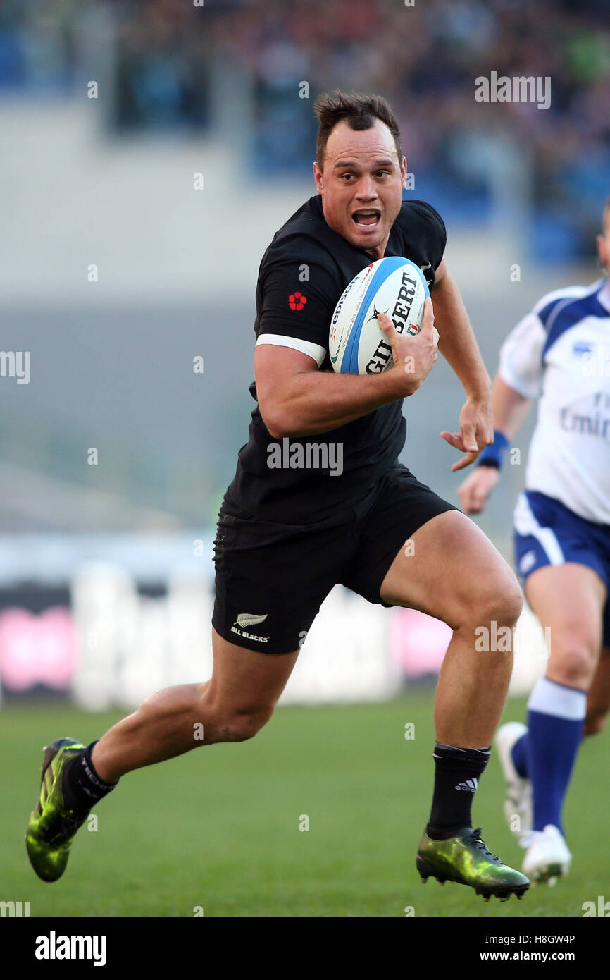 Stadio Olimpico, Rom, Italien. 12. November 2016. Testspiel Rugby 2016 Italien gegen Neuseeland.  Israel-Dagg in Aktion während des Spiels. Bildnachweis: Marco Iacobucci/Alamy Live-Nachrichten Stockfoto