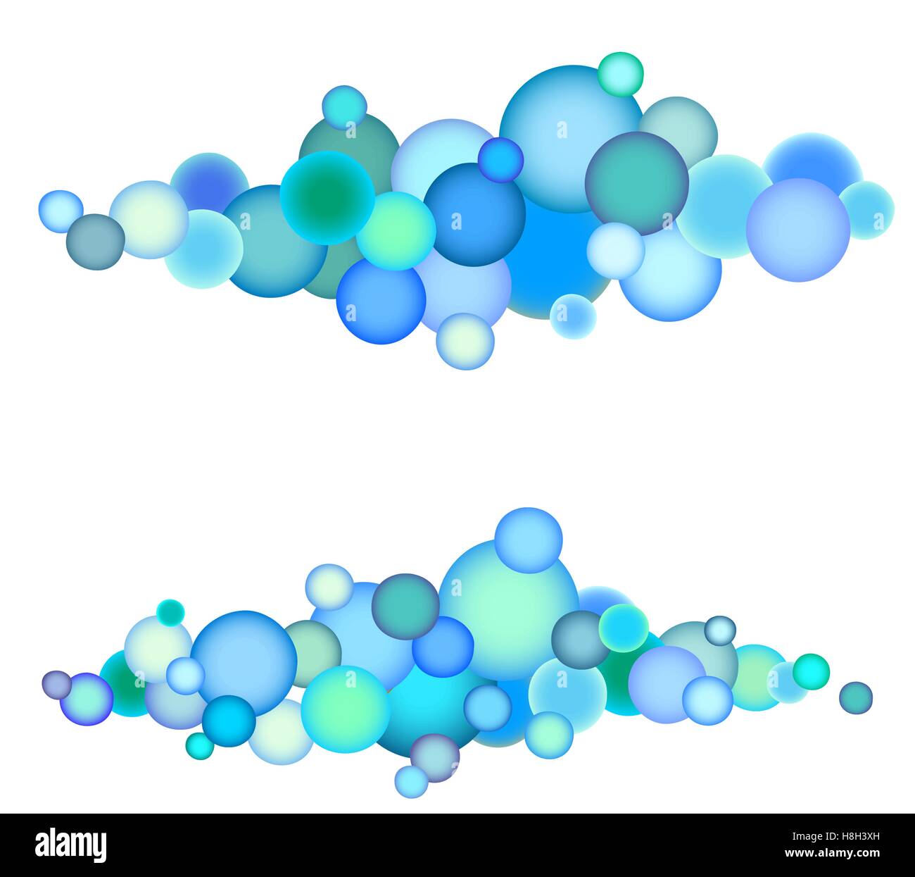 Blase Saitenbild mehrere blau lila auf weiß Stock Vektor