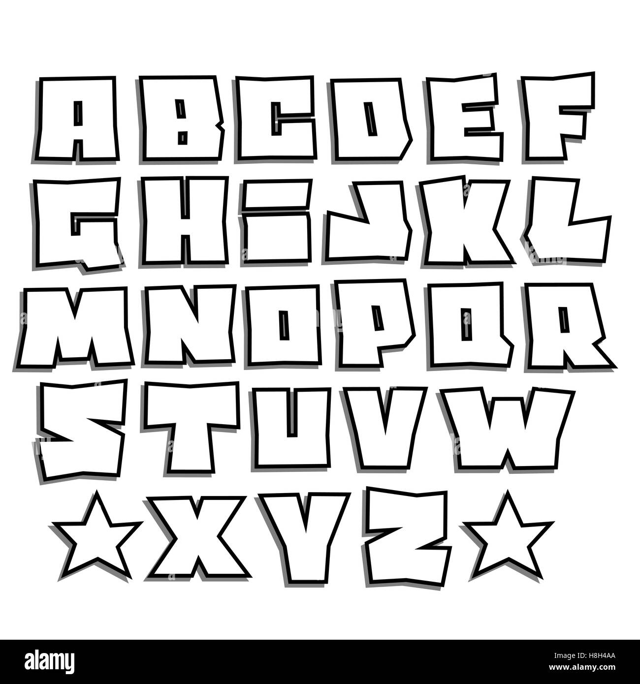 Graffiti Font Alphabet Stockfotos Und Bilder Kaufen Seite 3 Alamy
