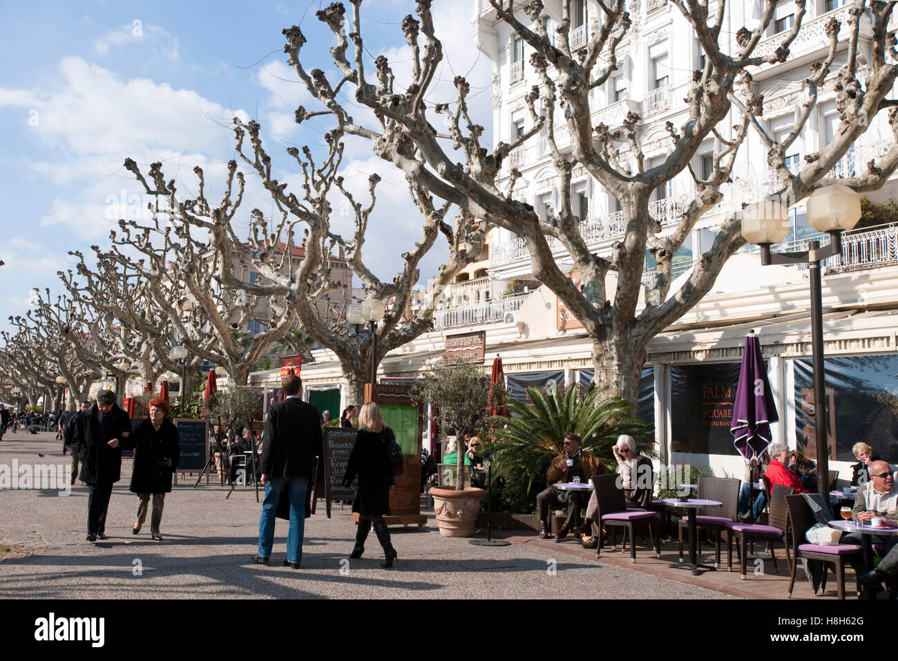 Frankreich, Cote d Azur, Cannes, Vor Dem Hotel Splendid der Rue Félix Faure Stockfoto