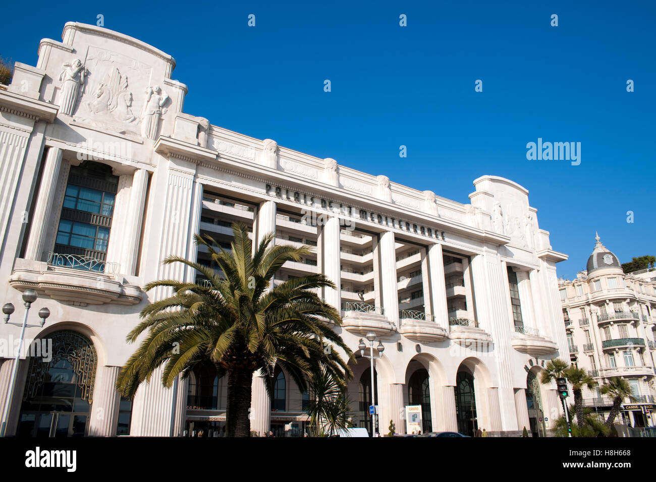 Frankreich, Cote d Azur, Nizza, Das Dependance Casino Palais De La Mediterranée eine der Promenade des Anglais ist Heute Ein Luxush Stockfoto