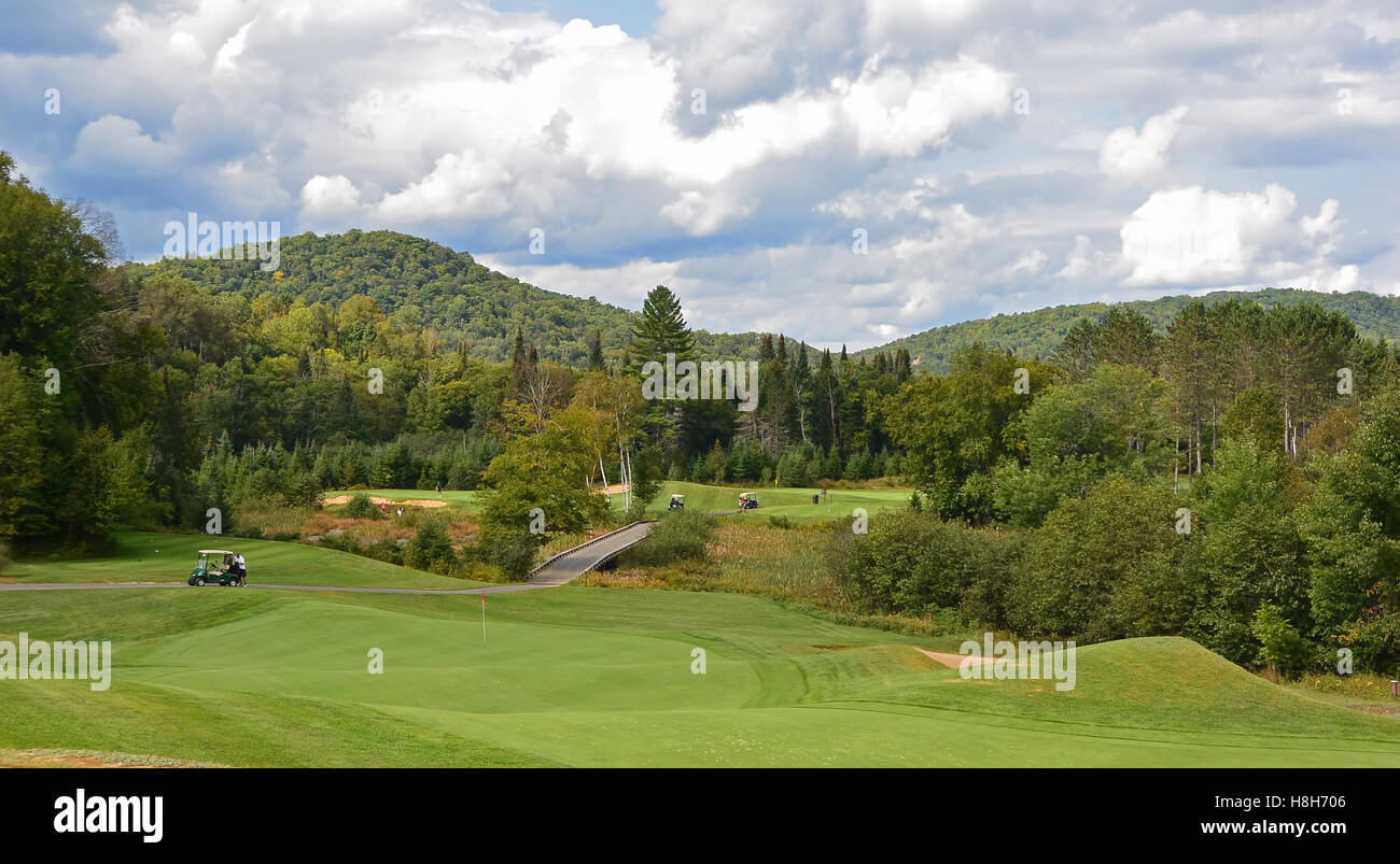 Manitou Golfkurs in der Mont Tremblant Resort Area in Kanada Stockfoto
