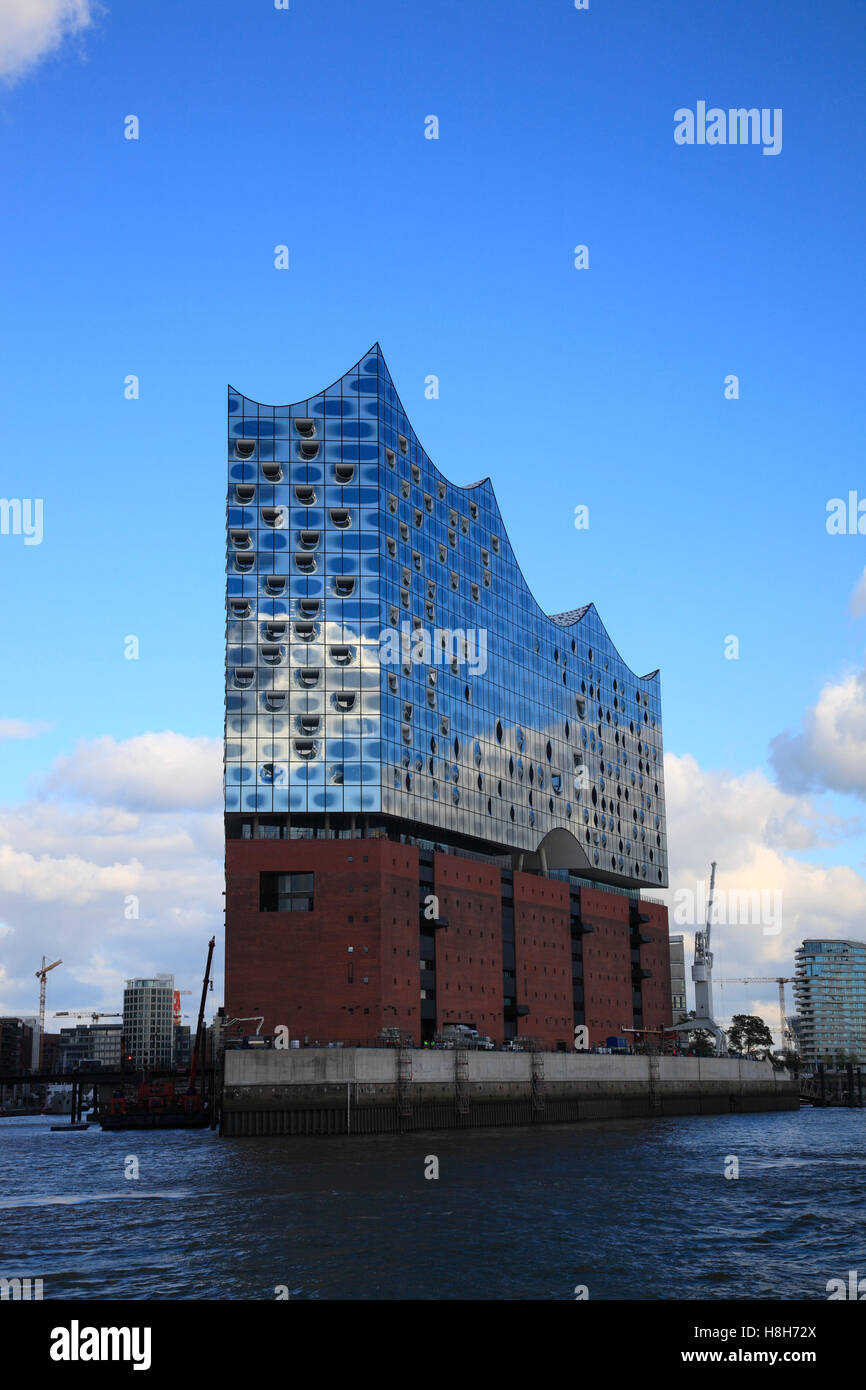 Elbphilharmonie, Fluss Elbe, Hamburger Hafen, Deutschland, Europa Stockfoto