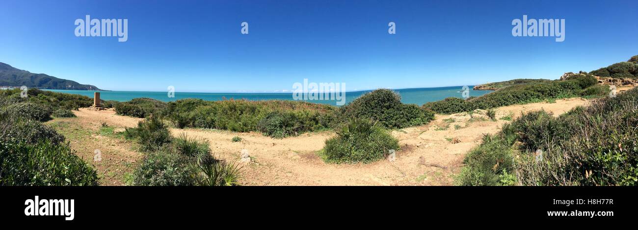 Ruinen von Tipasa(Tipaza). Die antike Stadt war eine Colonia in römische Provinz Mauretania Caesariensis befindet sich im zentralen Küsten Algerien. Von der UNESCO zum Stockfoto