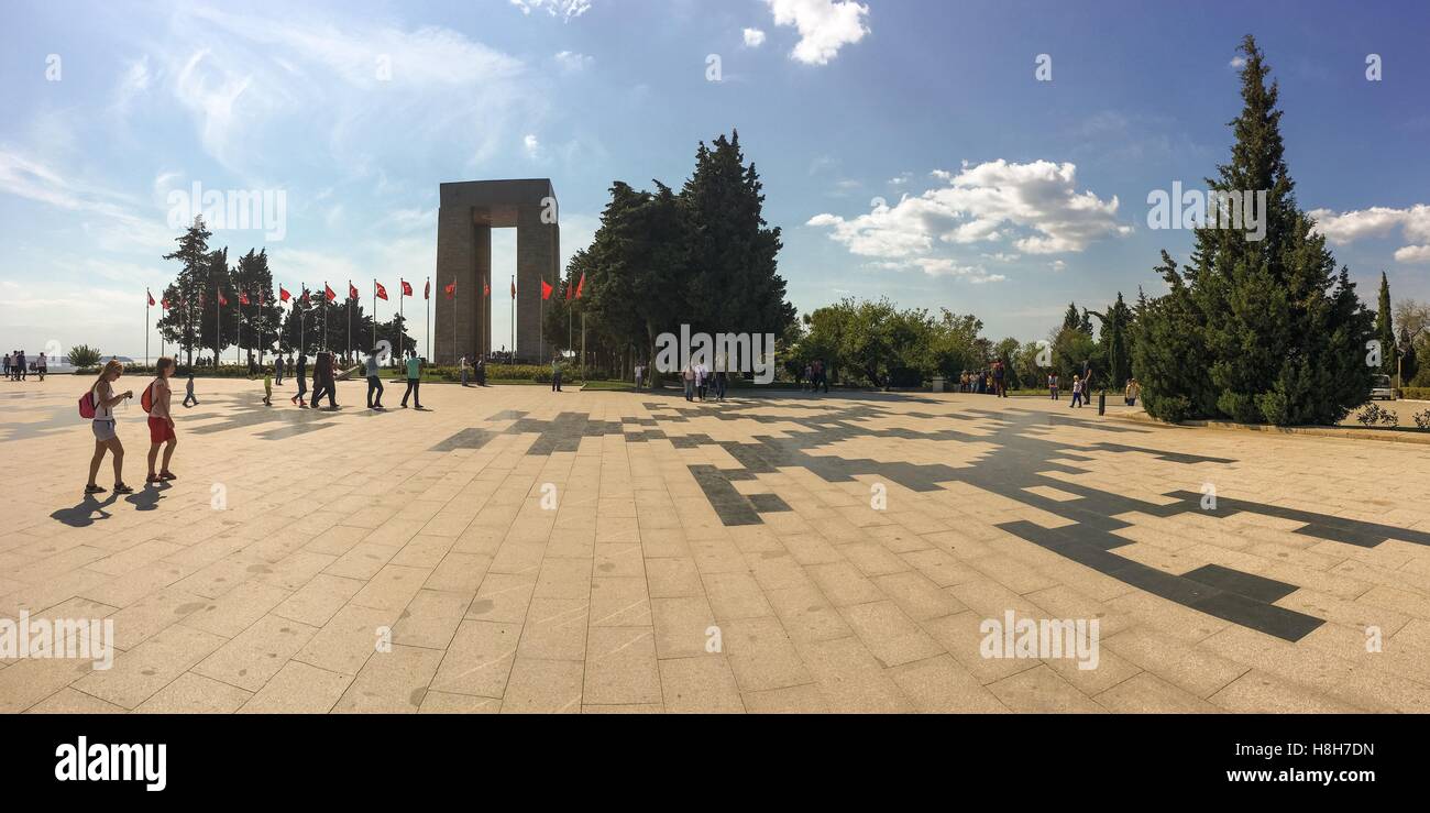 CANAKKALE, Türkei - 12.September 2016: Die canakkale Martyrs Memorial ist ein Denkmal zum Gedenken an Service von etwa 253 K türkischen Soldaten, die teilnehmen Stockfoto