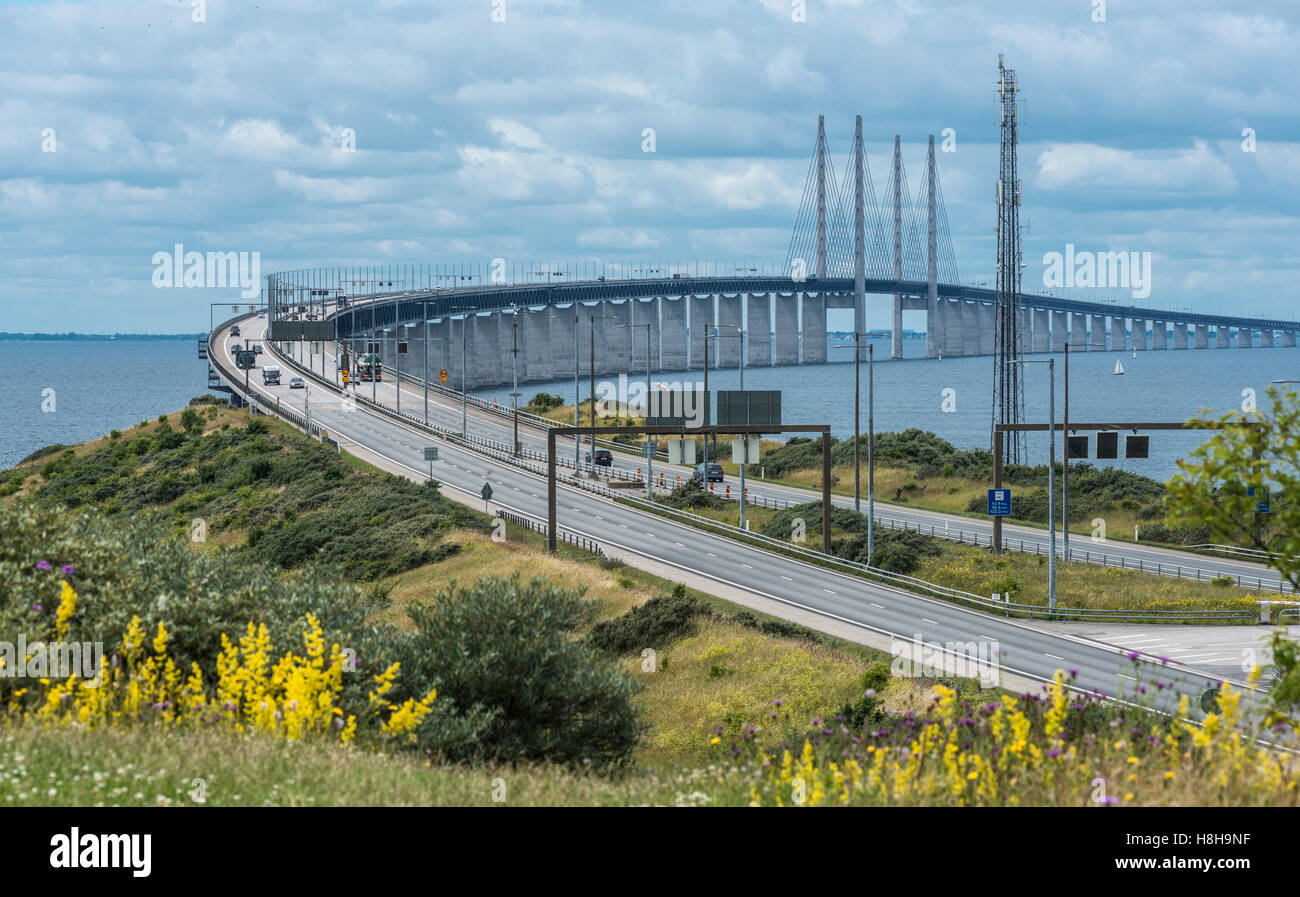 Öresund-Brücke, Schweden, Scania, Schweden Stockfoto