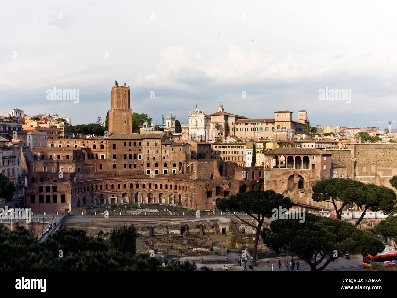 Foro Di Traiano, Trajan-Forum und Märkte, Piazza Madonna di Loreto, Rom, Italien, Europa Stockfoto