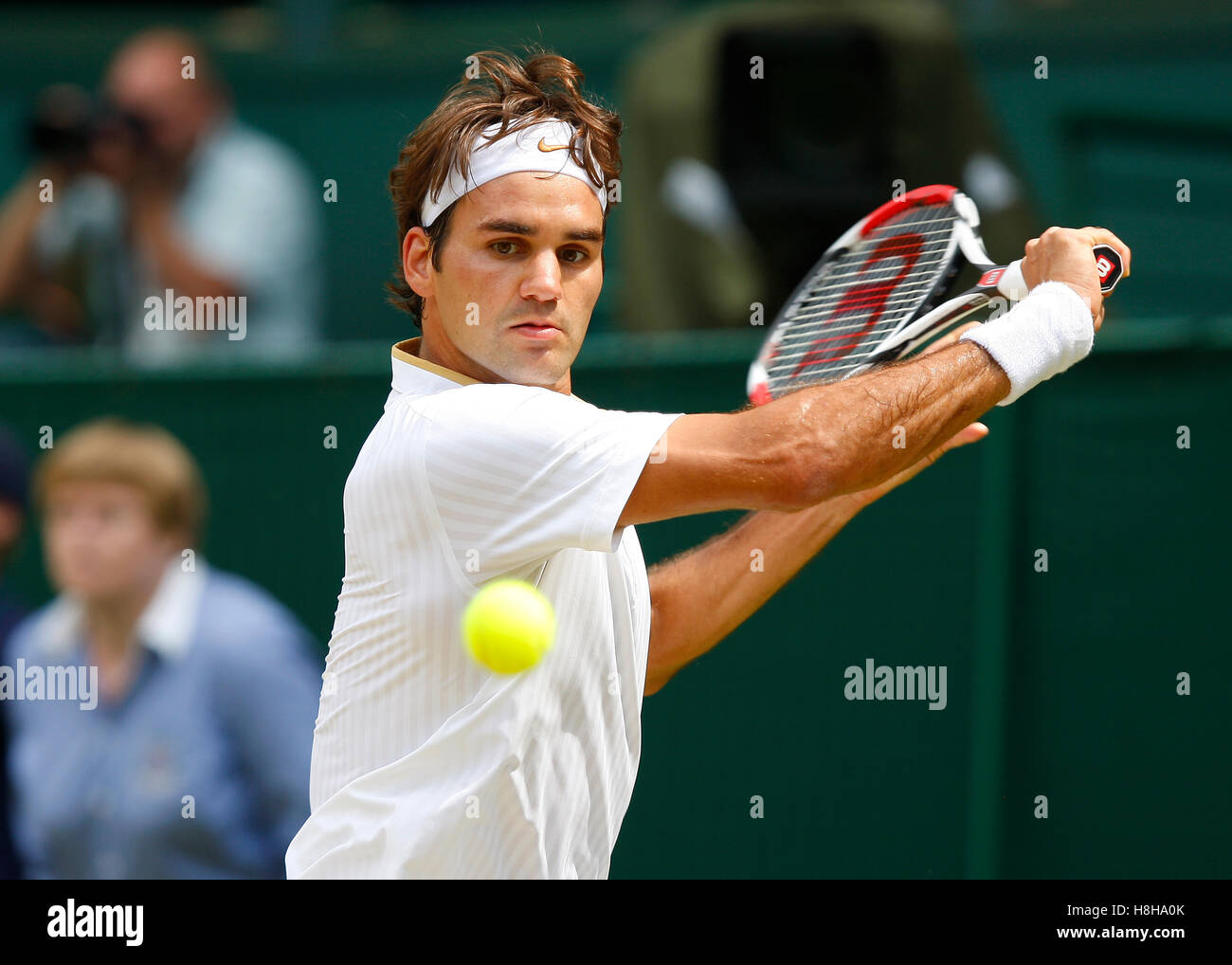 Roger Federer, Schweiz, Tennis, ITF Grand-Slam-Turnier, Wimbledon 2009,  Großbritannien, Europa Stockfotografie - Alamy
