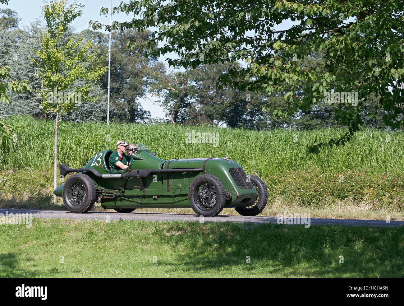 Bentley 4,5 Liter 1927 Rennwagen, Aluminium-Karosserie, britische Oldtimer Classic Tage Dyck 2016 Jüchen, Niederrhein Stockfoto