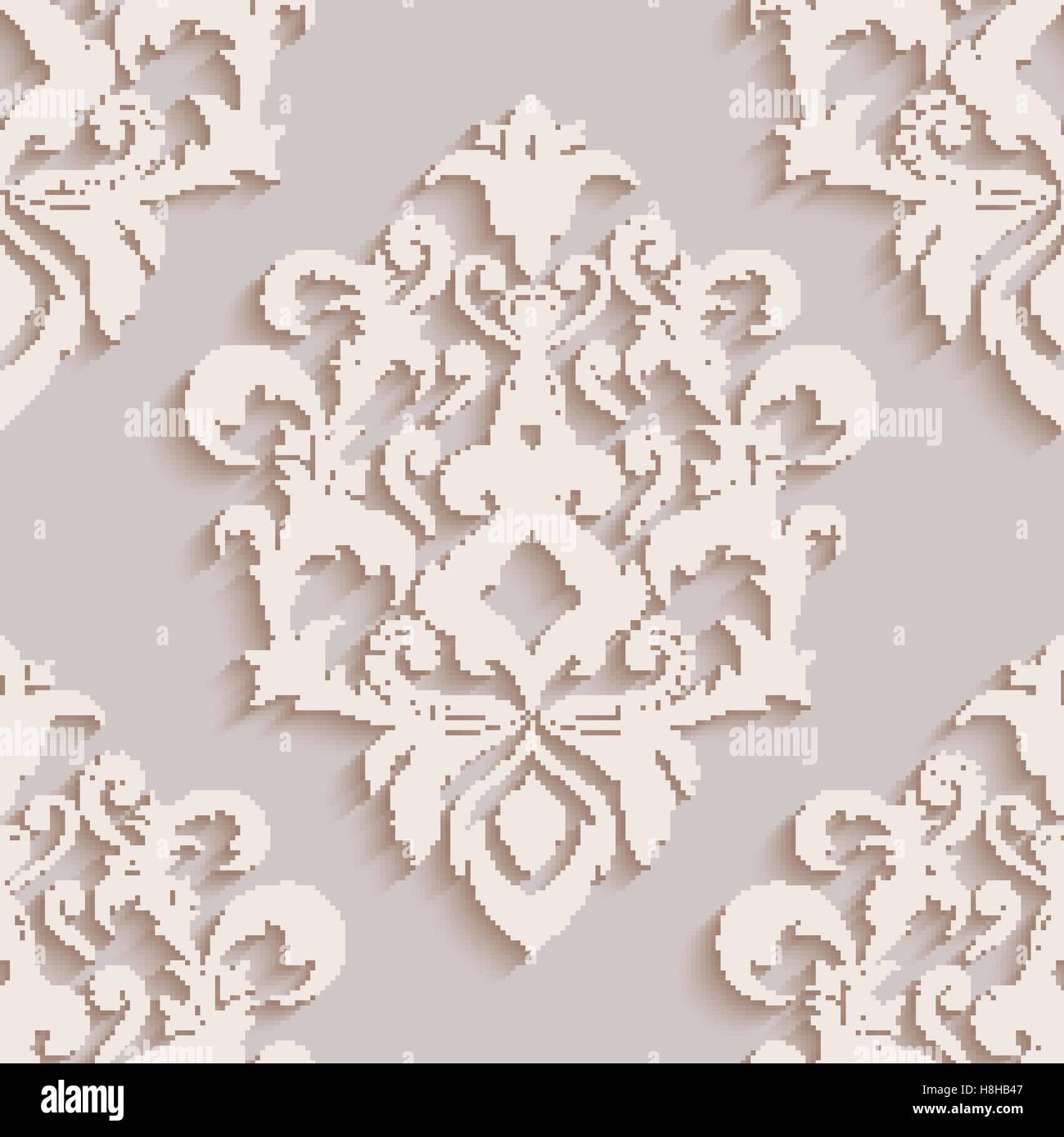 Nahtlose Tapeten im Stil des Barock Stock Vektor