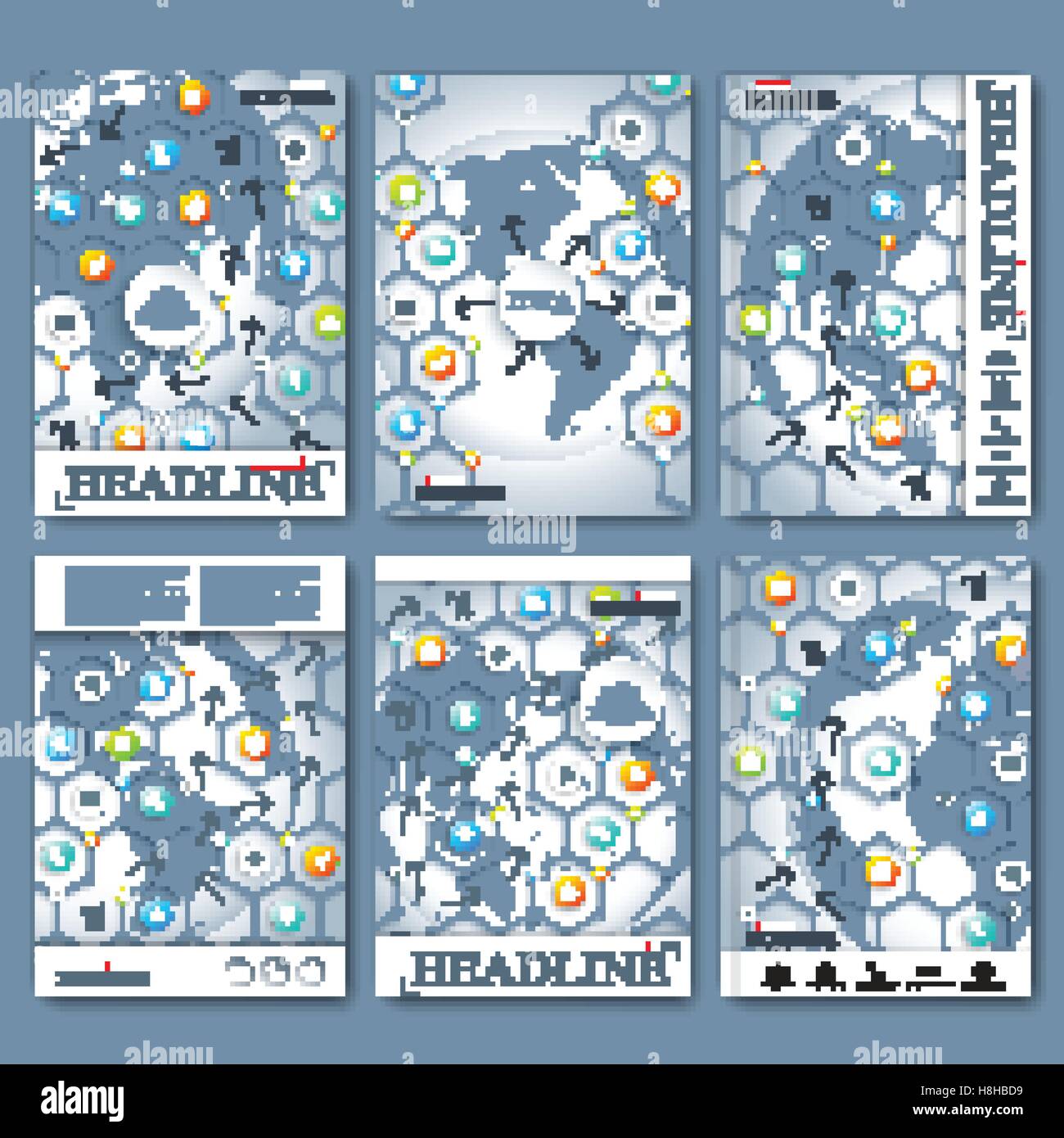 Moderne Vektor Satz von Broschüren, magazine, Flyer, Broschüre, Abdeckung oder Bericht in A4-Format. Business-design Stock Vektor