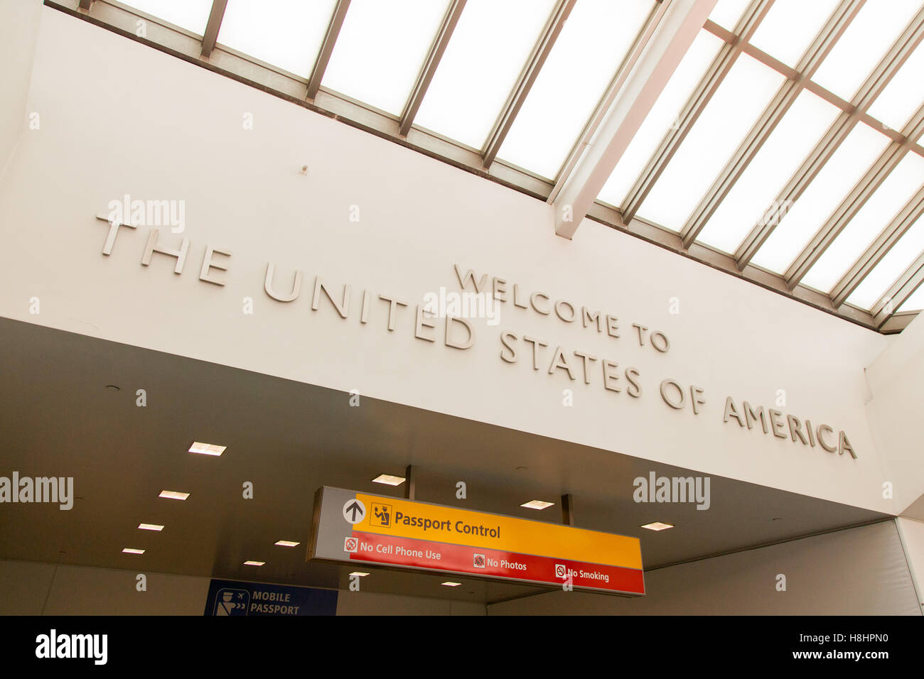 Flughafen Newark New Jersey, New York, Vereinigte Staaten von Amerika. Stockfoto