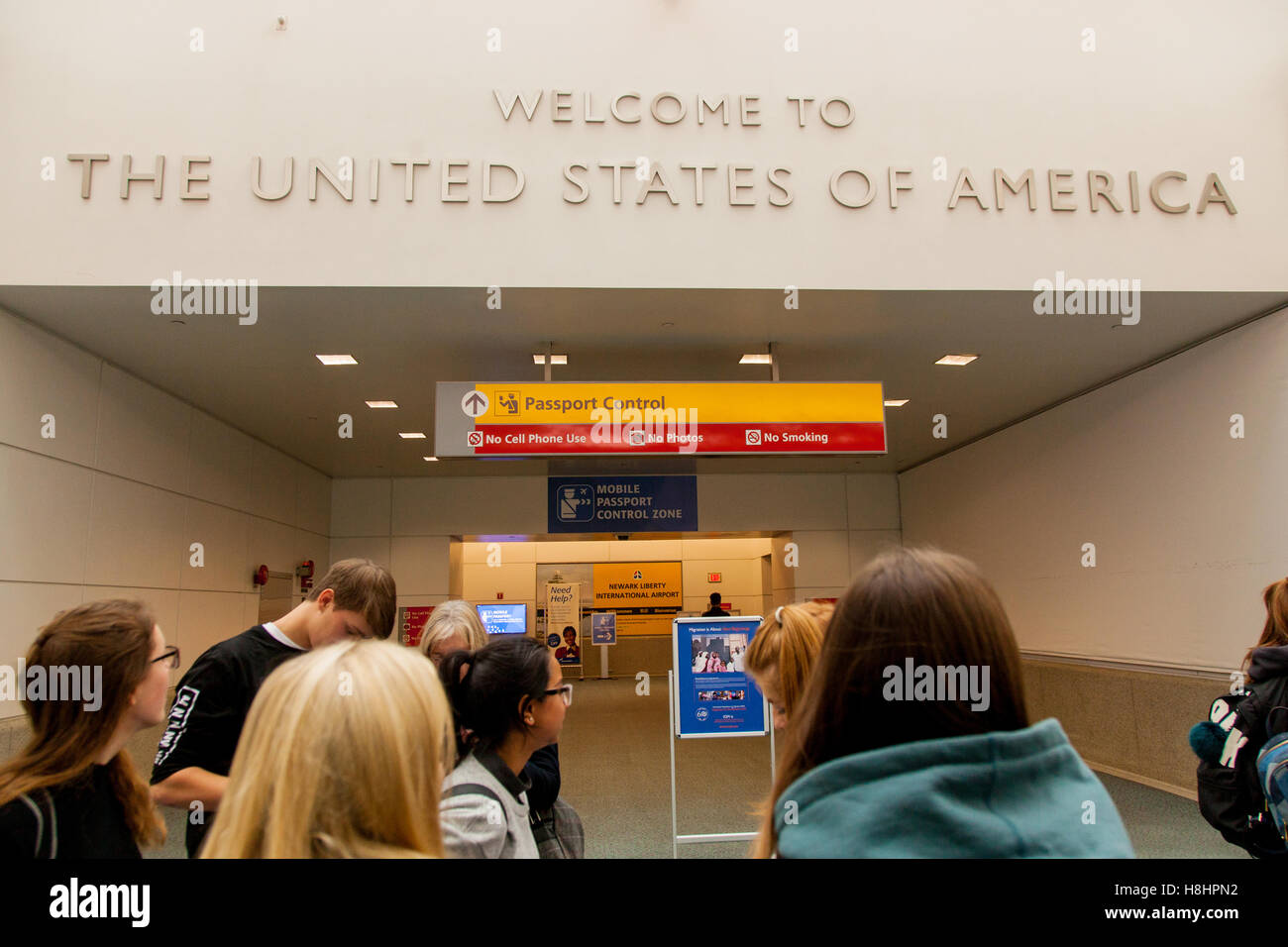 Flughafen Newark New Jersey, New York, Vereinigte Staaten von Amerika. Stockfoto