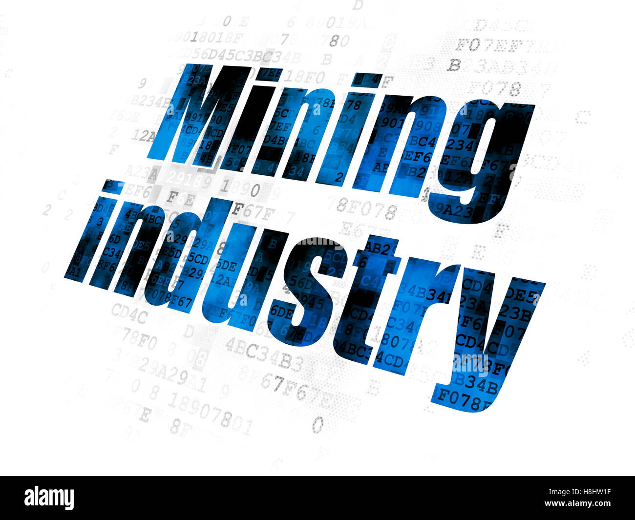 Manufacuring Konzept: Bergbau auf Digital-Hintergrund Stockfoto