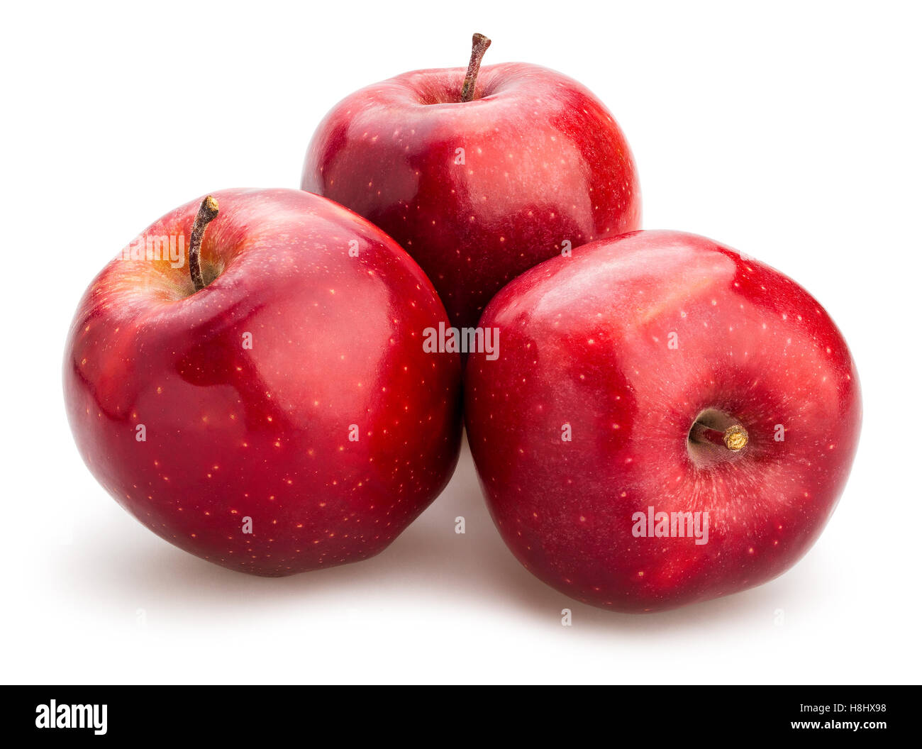 rote Äpfel isoliert Stockfoto