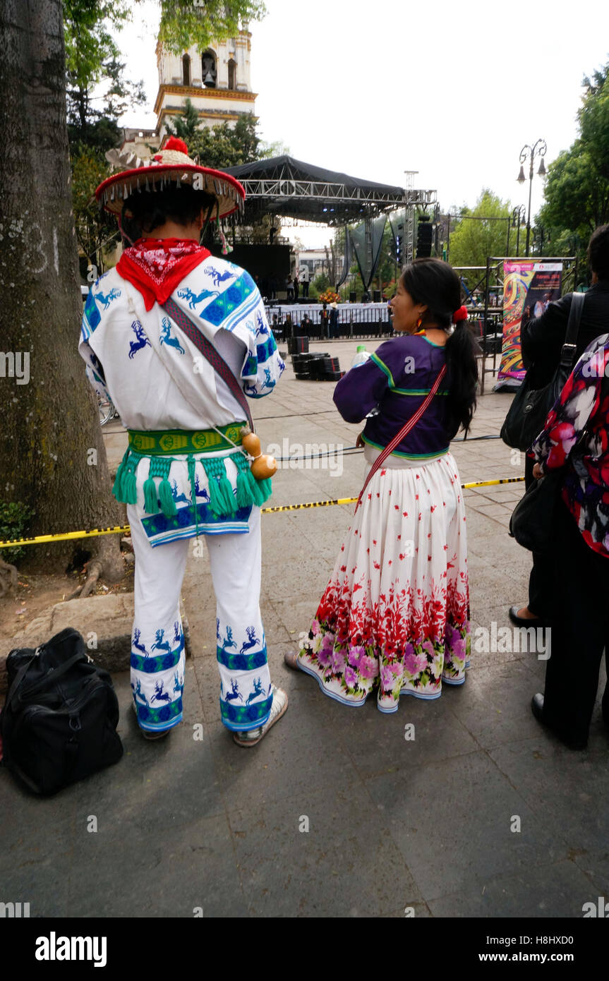Indigene Ureinwohner Mexikos. Die Otomi Menschen ist eine indigene Volksgruppe bewohnen die zentrale Hochebene (mexikanische Pla Stockfoto