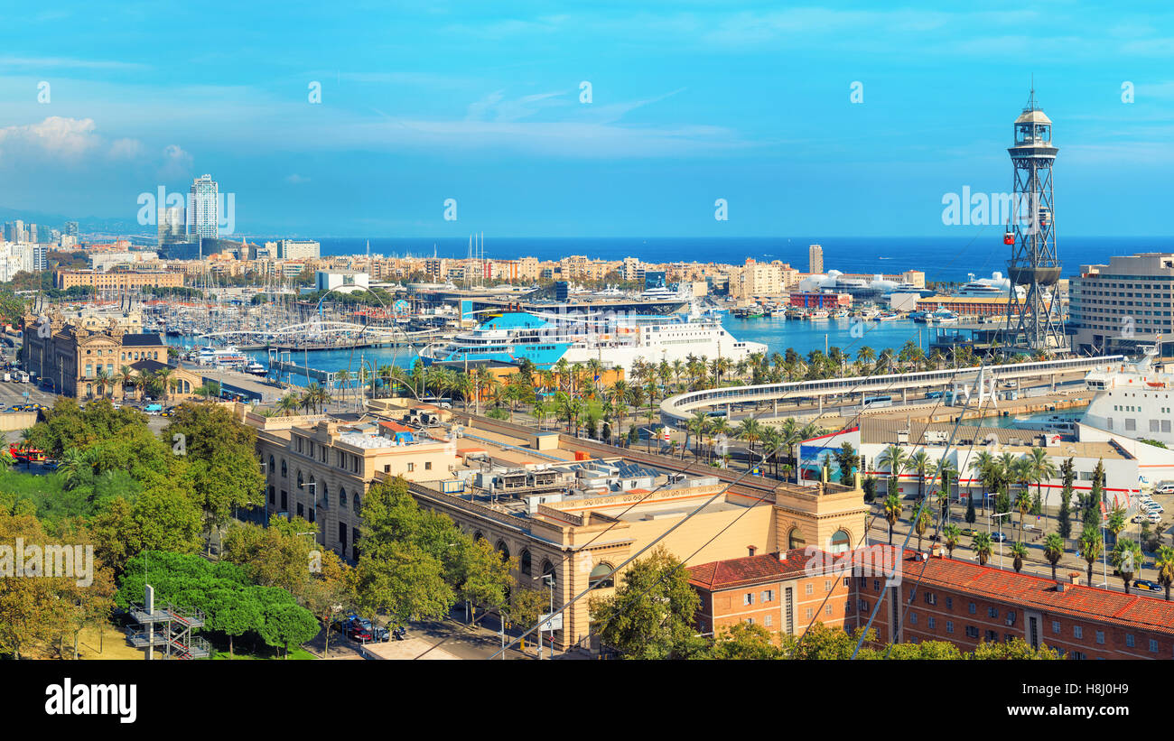 Aerial Panorama von Barcelona Stockfoto