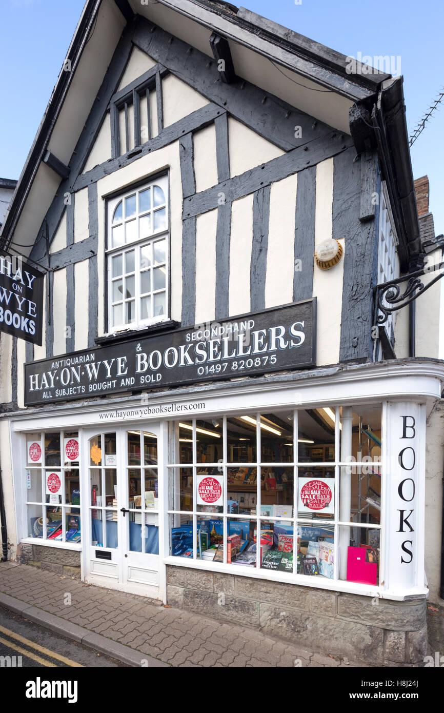 Unabhängige Buchhandlung in Hay on Wye, Kind, Wales, UK Stockfoto