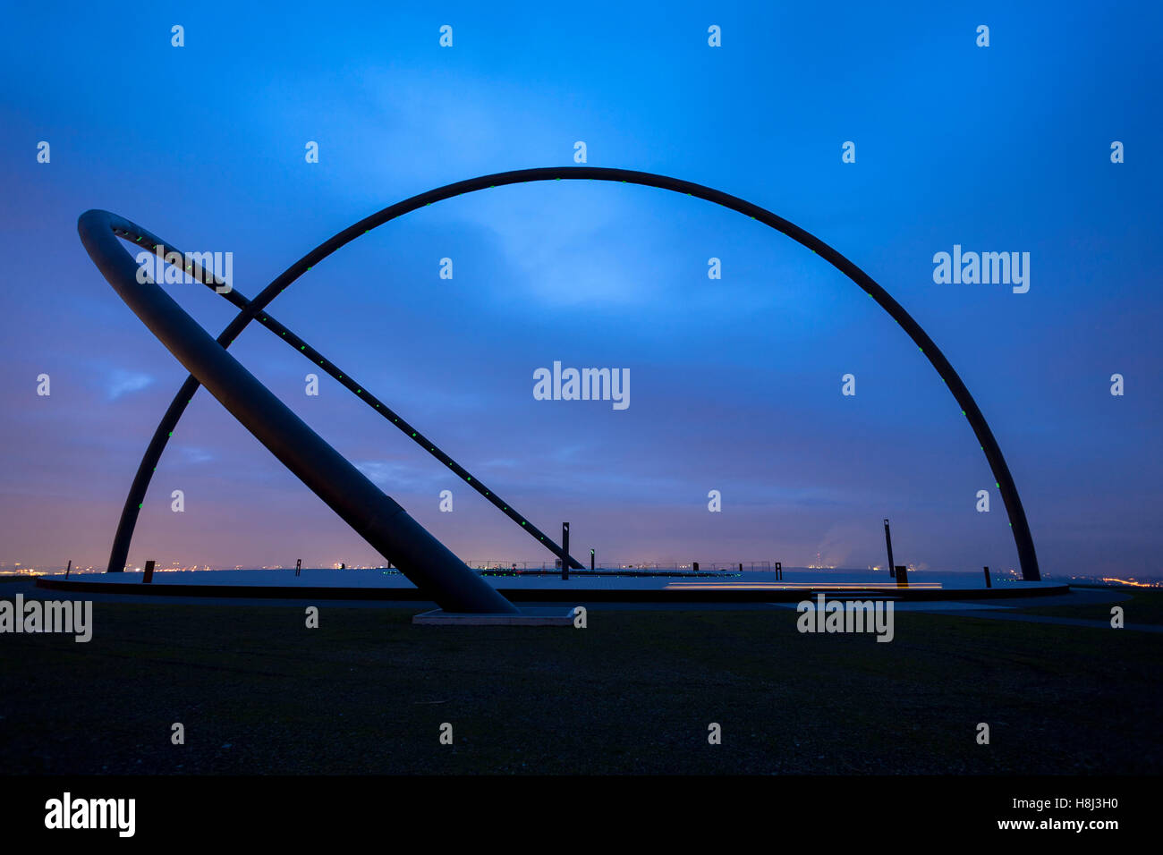 Deutschland, Ruhrgebiet, Herten, den 50 Meter hohen Bögen der Horizont-Observatorium auf dem Heap Halde. Stockfoto