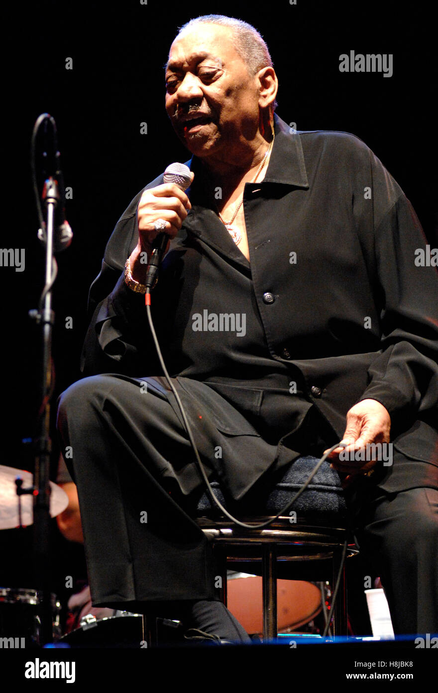 Bobby "Blue" Bland, die live im United Palace in New York City am 13. Oktober 2007. © David Atlas / MediaPunch Ltd. Stockfoto