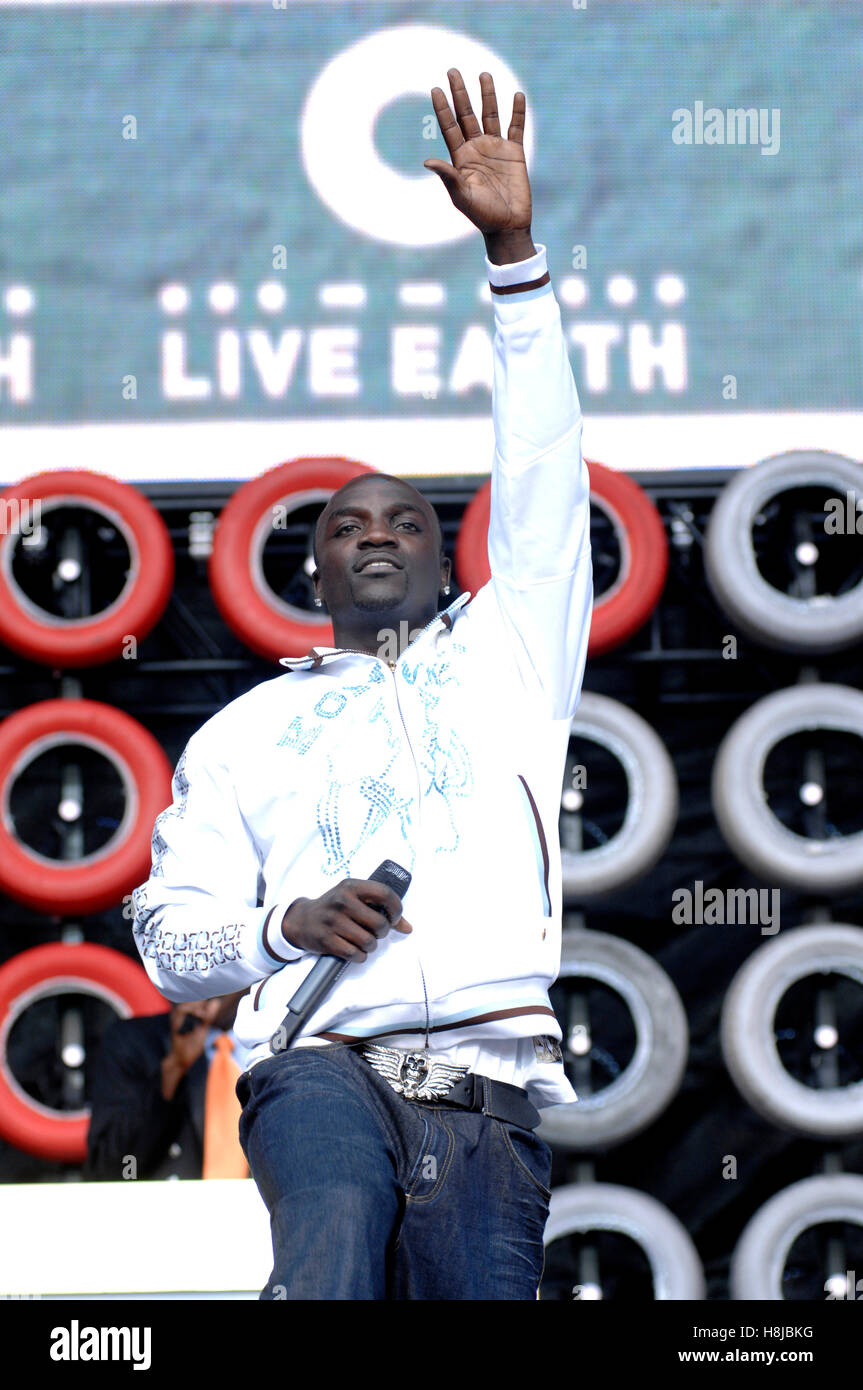 Akon bei Live Earth New York im Giants Stadium in East Rutherford, New Jersey.  7. Juli 2007 © David Atlas / MediaPunch Ltd. Stockfoto